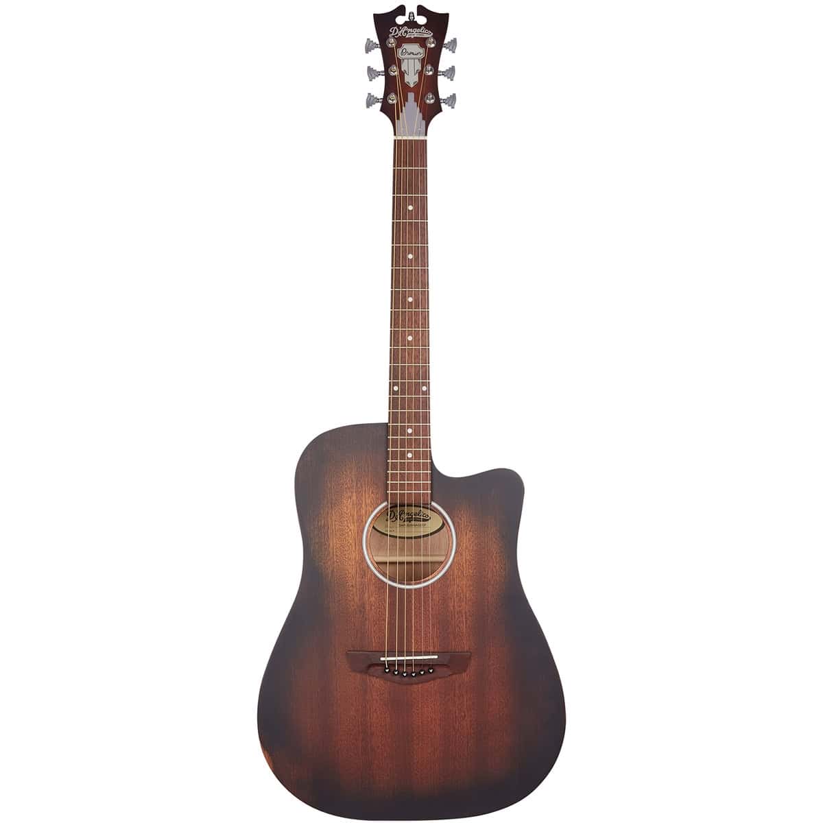 גיטרה אקוסטית מוגברת D'Angelico PREMIER BOWERY LS AGED MAHOGANY CUTAWAY
