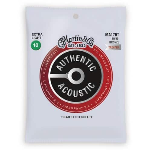 סט מיתרים 0.10 לגיטרה אקוסטית MARTIN AUTHENTIC LIFESPAN MA170T