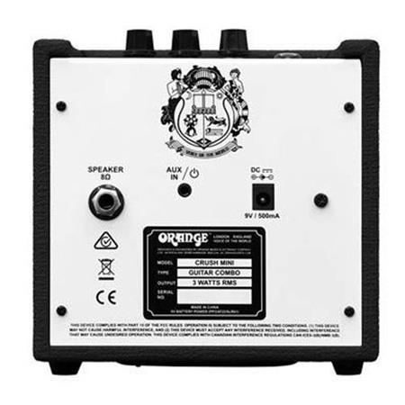 מגבר מיני לגיטרה שחור ORANGE CRUSH-MINI-AMP 3WATT – תמונה 2
