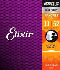סט מיתרים לאקוסטית ELIXIR NANOWEB 0.11