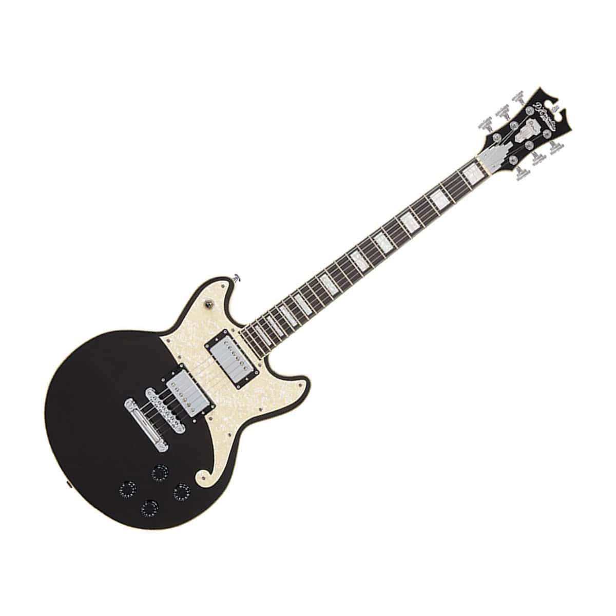 גיטרה חשמלית + תיק D'Angelico Premier BRIGHTON BLACK FLAKE