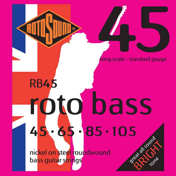 סט מיתרים 0.45 ניקל לגיטרה בס ROTOSOUND RB45