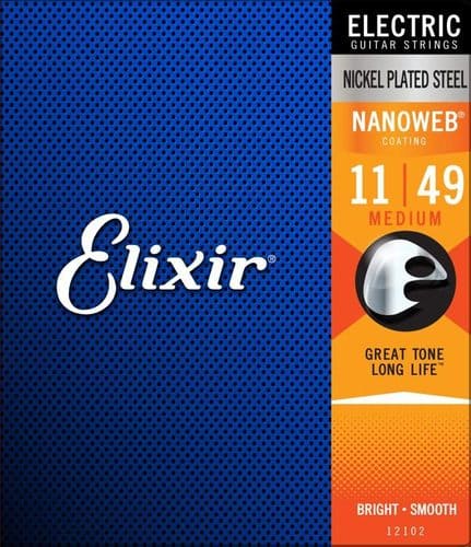 סט מיתרים לחשמלית ELIXIR 12102 NANOWEB 0.11