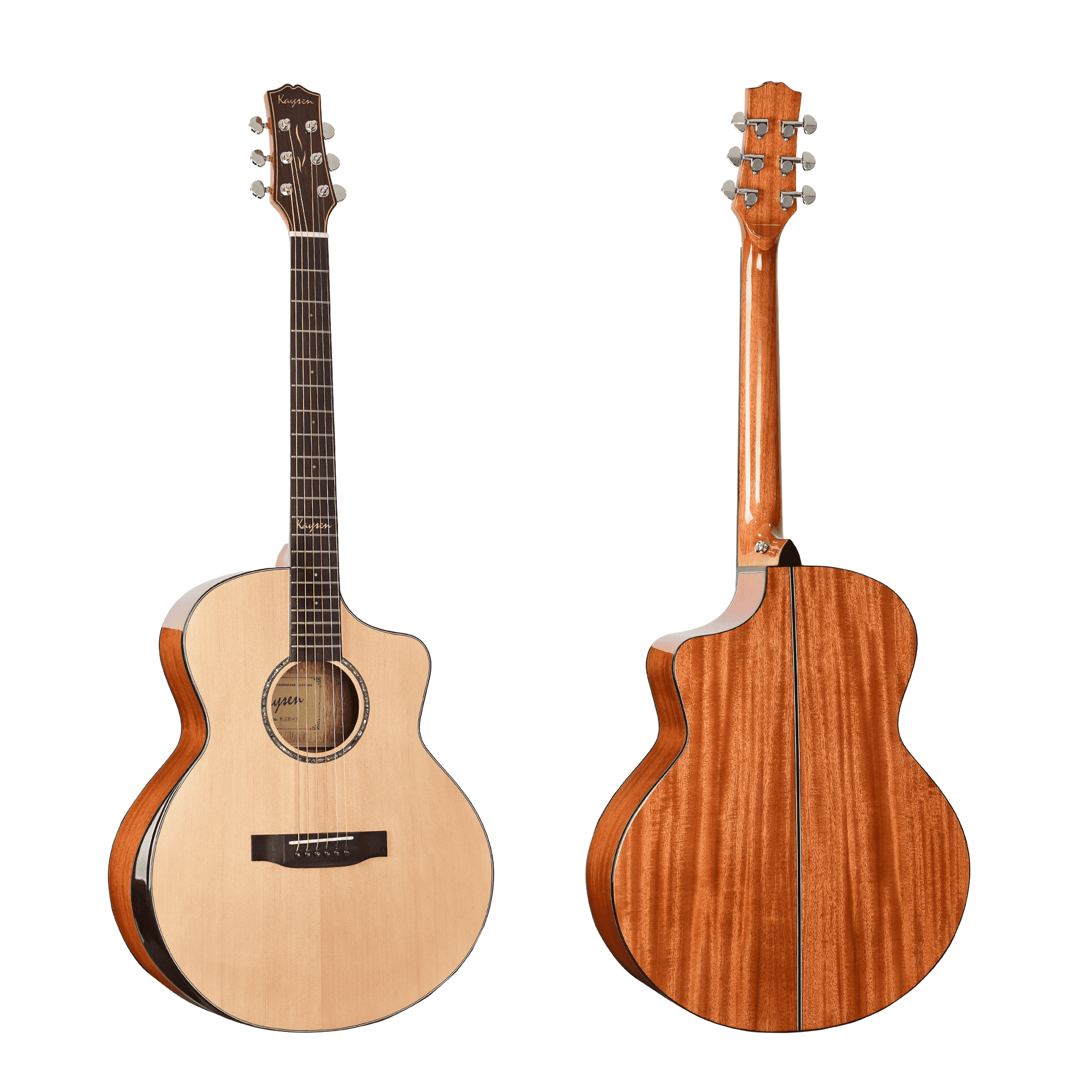 גיטרה אקוסטית מוגברת K-C6-41 Electric Acoustic guitar solid wood top