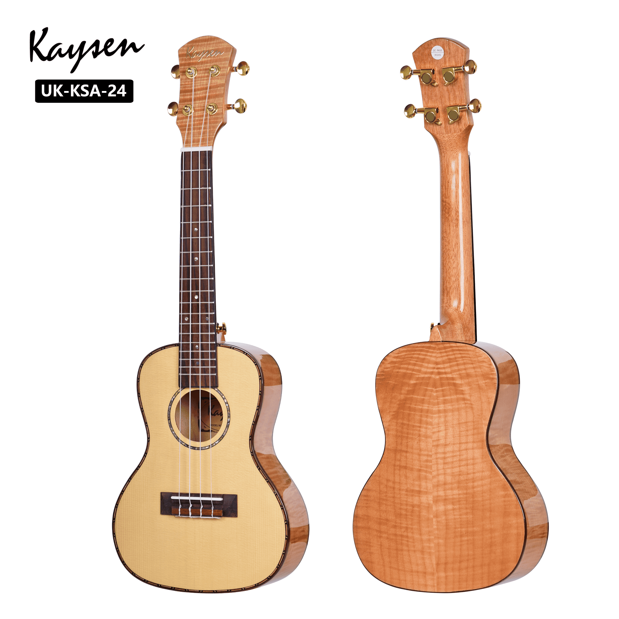יוקולילי עץ מלא Solid Spruce tenor Ukulele KSA-26