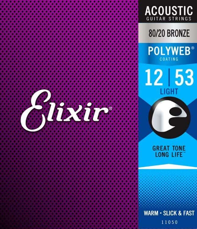 סט מיתרים לאקוסטית ELIXIR POLYWEB 0.12