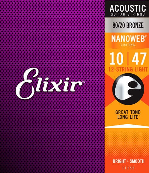 סט לאקוסטית 12 מיתרים 0.10 ELIXIR