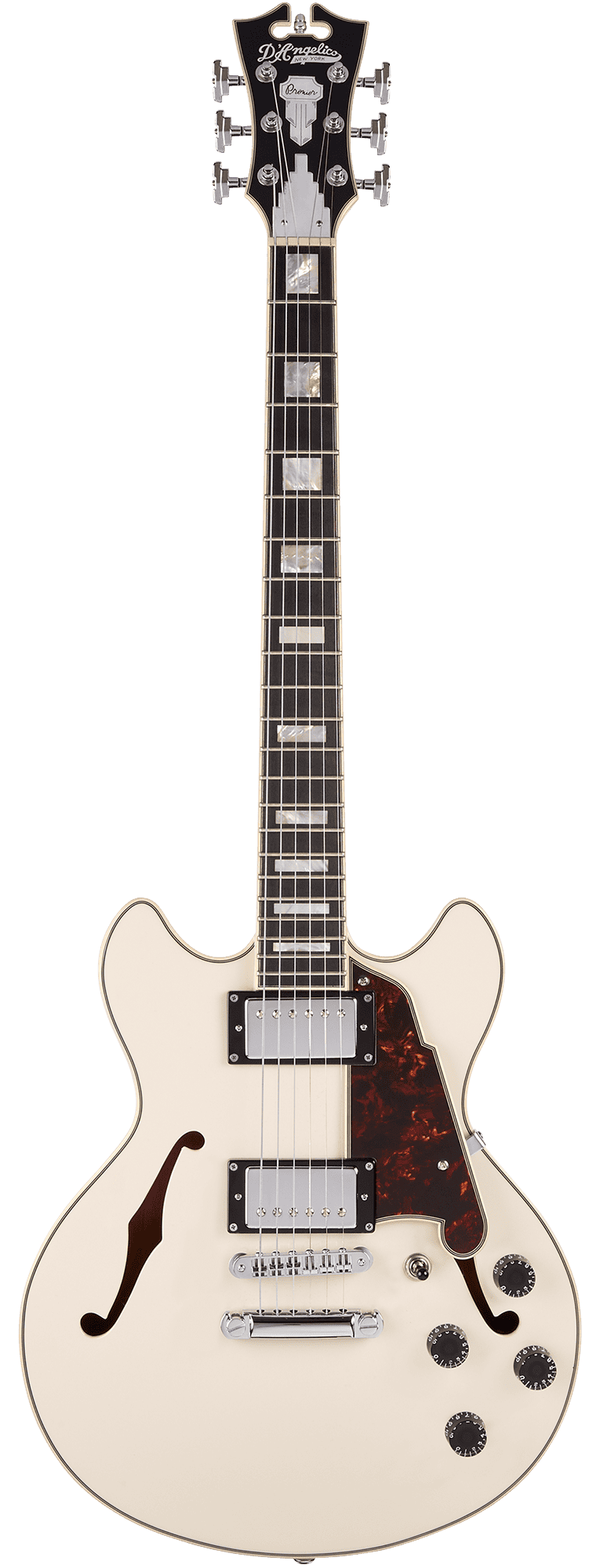 גיטרה חשמלית 1/4 נפח D'Angelico PREMIER MINI DC CHAMPAGNE
