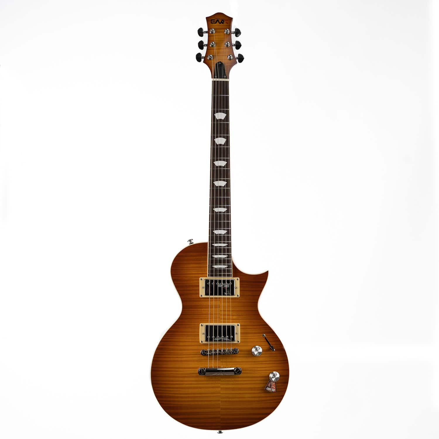 Eart Guitars מייצרת גיטרות חשמליות באיכות גבוה למעלה מ 18 שנה. Eart Guitars מציאה שילוב נדיר של גיטרות יפיפיות באיכות גבוהה וחדשנות תוך שמירה על מחירים תחרותיים. EART מציעה בגיטרות שהיא מייצרת, חומרים איכותיים, עבודת שריגים איכותית בשריגי אל חלד, אלקטרוניקה ועיבוד של גוף הגיטרה להתאים לגוף האנושי. רכיבים והשקעה אשר לרוב ימצאו בגיטרות חשמליות היקרות פי כמה. בשנים האחרונות הגיטרות החשמליות של Eart Guitars הגיעו למודעות של קהלים הולכים וגדלים בעולם בזכות השילוב המיוחד של איכות גבוהה ומחיר הגון. להלן נפרט מעט יותר: Eart Guitars עושה שימוש באלקטרוניקה איכותית, עצים איכותיים ואף אקזוטיים ו Contoured Body בצורה "ארגונומית" לנגינה נוחה. EART עושים שימוש בגיטרות החשמליות שלהם בשריגים מפלגת אל חלד בעבודת יד Hand Polished Stainless Steel Frets גוף הגיטרה עשוי עצים איכותיים, אשר עוברים תהליך של Roasting כגון Roasted Mahogany בחלק מהדגמים עצים אקזוטיים לרבות Roasted Padauk . החברה עושה שימוש באלקטרוניקה איכותית לרבות פיק אפ איכותיים תוצרת קוריאה. במרבית הדגמים צוואר הגיטרה עשוי מ Roasted maple ובחלק מהדגמים מצוואר מחמישה חלקים 5-Piece Roasted Maple/Padauk. מבנה הצוואר, של הגיטרה, מותאם לנגינה נוחה במיוחד עם U to C Compound Neck Profile and Compound Radius וכן Bone nut על כל היתרונות הגלומים בו. לגיטרה מנגנון גלגלת לכיוון הטרסט רוד בצוואר הגיטרה באופן נח Truss rod:Dual action wheel at Bottom, גוף הגיטרה מעוצב בצורה הנוחה לנגינה ולנגן תוך שימוש ב Contoured Body להתאמת הגיטרה לגוף האדם. השילוב של עצים ואלקטרוניקה באיכות גבוהה, עם מסורת רבת שנים בייצור גיטרות חשמליות ומחיר אטרקטיבי הופך את Eart Guitars לאופציה לגיטרה חשמלית שכדאי לבחון לפני רכישת גיטרה חשמלית. למפרט ספציפי אנא ראה/י בכל אחד מהדגמים בנפרד.