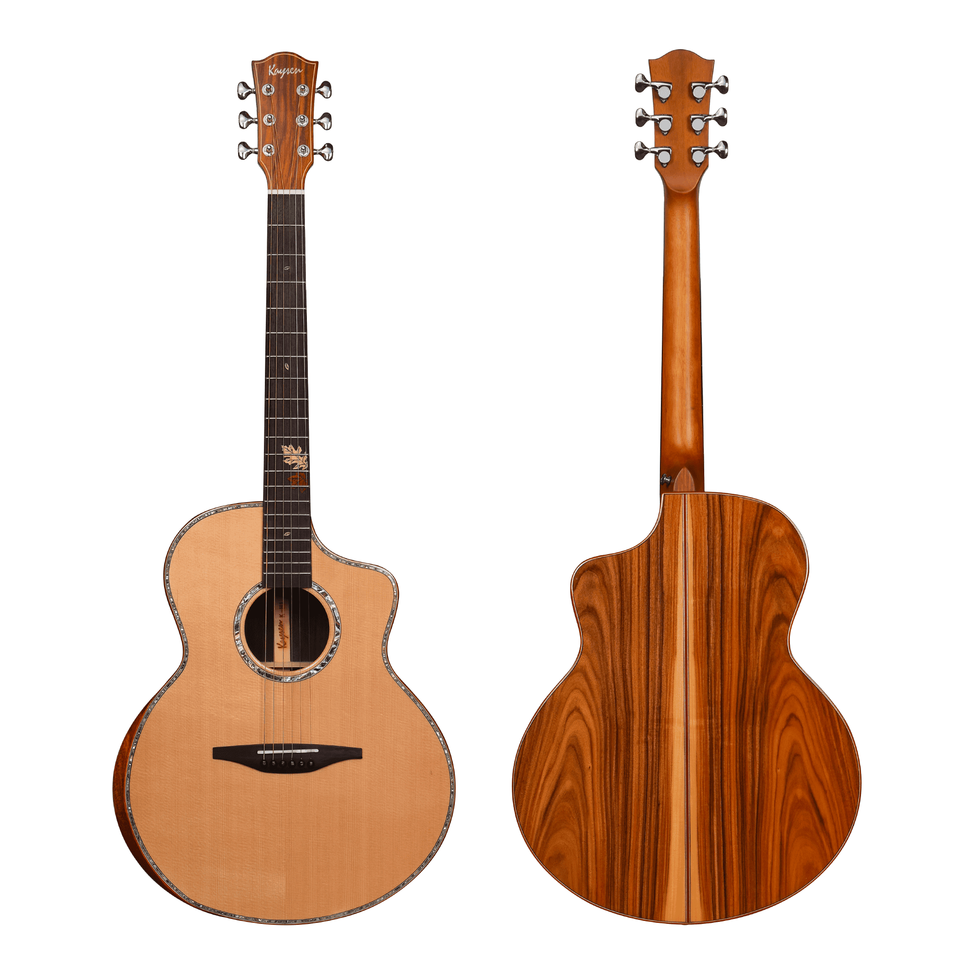 גיטרה אקוסטית מוגברת עם אפקטים RG K-H1 Electric Acoustic guitar solid wood top