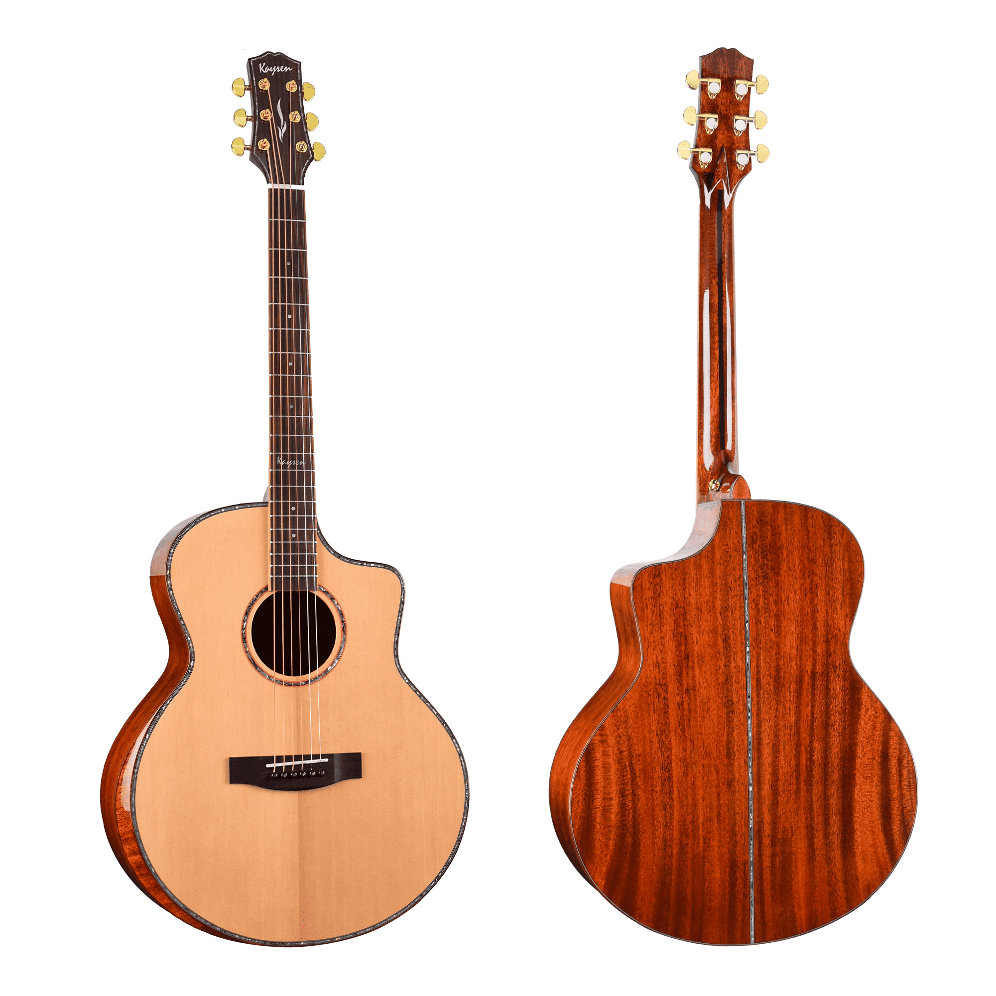גיטרה אקוסטית מוגברת עם אפקטים RG Electric Acoustic guitar Solid Wood