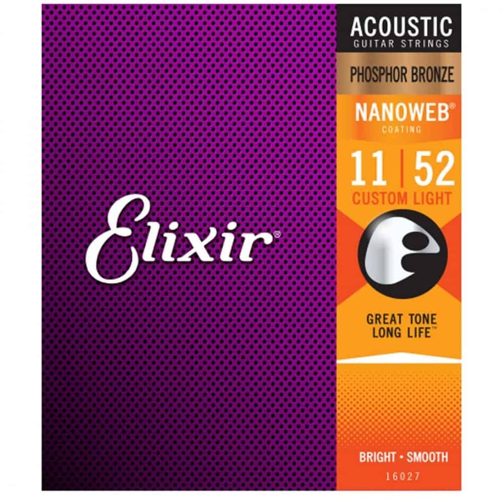 סט לאקוסטית ELIXIR 16027 NANO Phosphor Bronze 0.11