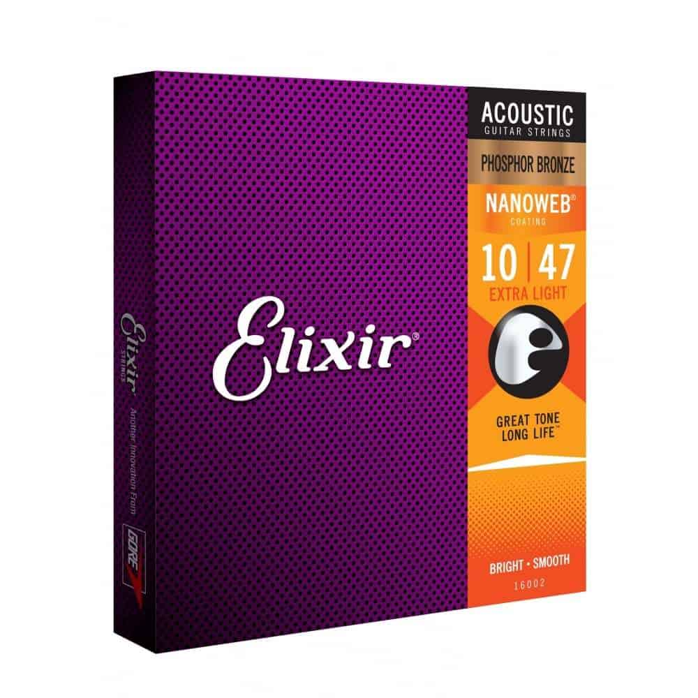 סט לאקוסטית ELIXIR 16002 NANO Phosphor Bronze 0.10
