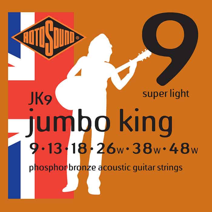 סט מיתרים 0.9 לגיטרה אקוסטית ROTOSOUND JK9