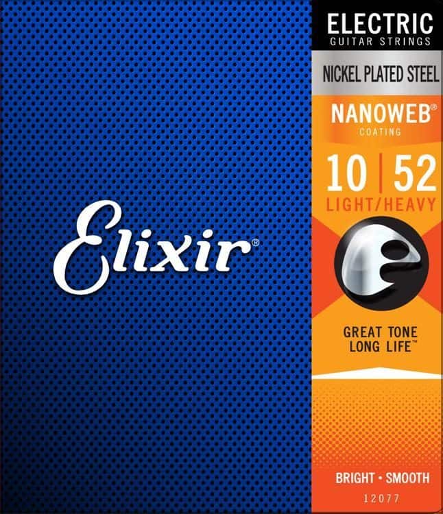 סט מיתרים לחשמלית ELIXIR NANOWEB 10-52