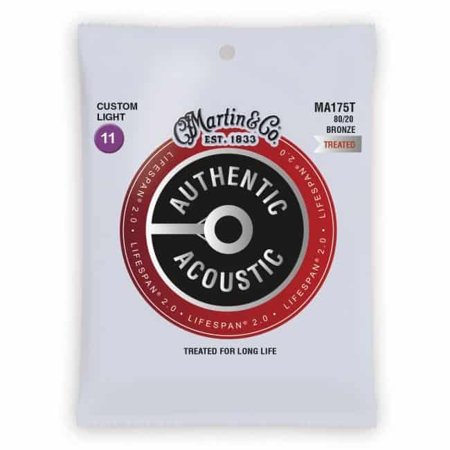 סט מיתרים 0.11 לגיטרה אקוסטית MARTIN AUTHENTIC LIFESPAN MA175T