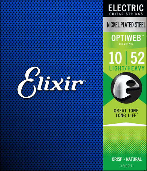 סט מיתרים לגיטרה חשמלית ELIXIR OPTIWEB 0.10-0.52