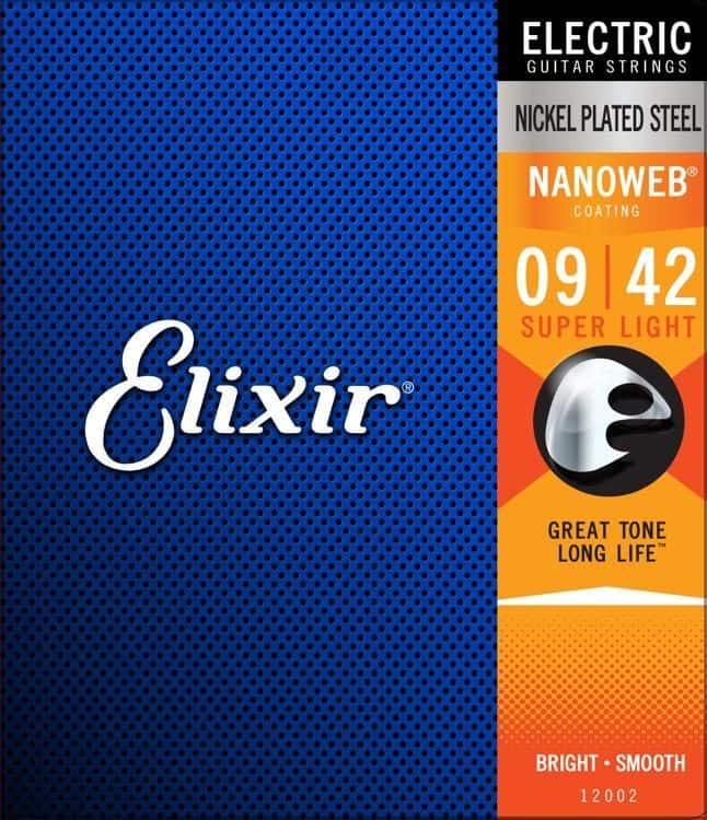 סט מיתרים לחשמלית ELIXIR NANOWEB 12002 0.09