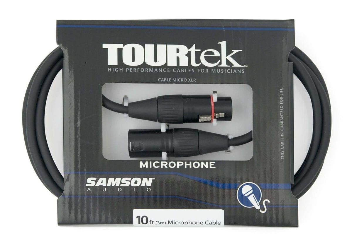 כבל XLR-XLR למיקרופון 3 מ SAMSON TM10 10' Mic Cable