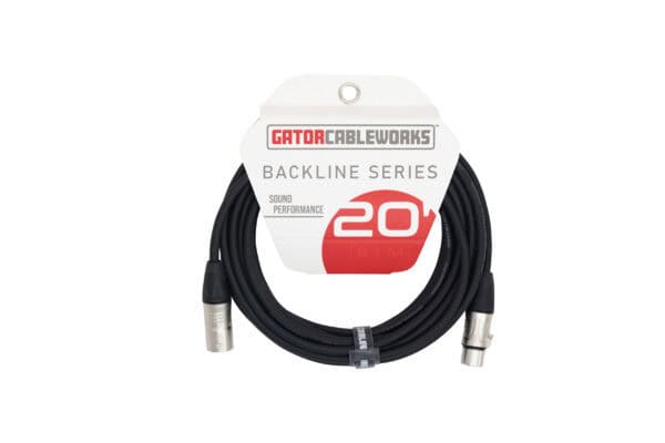כבל 6 מ' GATOR GCWB-XLR-20 Backline Series 20 Foot XLR-XLR