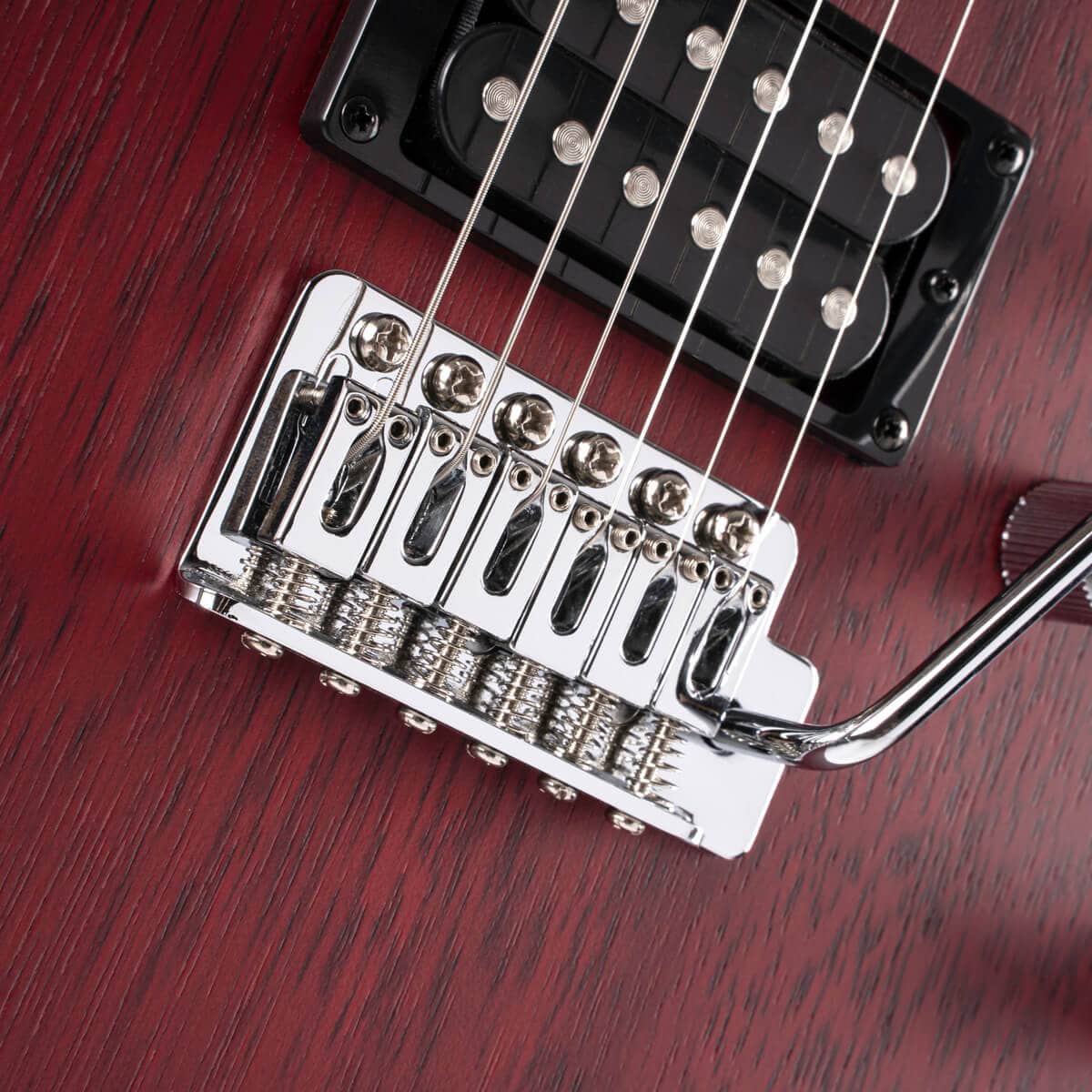 גיטרה חשמלית CORT X100 Open Pore Black Cherry Burst H,H – תמונה 8