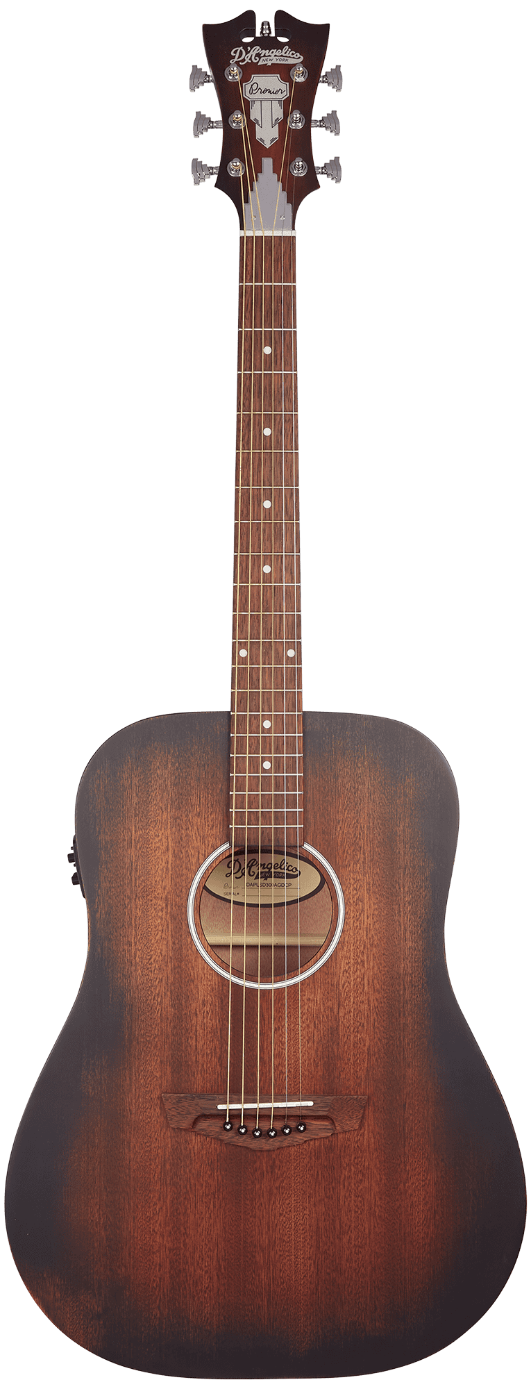 גיטרה אקוסטית מוגברת D'Angelico PREMIER LEXINGTON LS AGED MAHOGANY