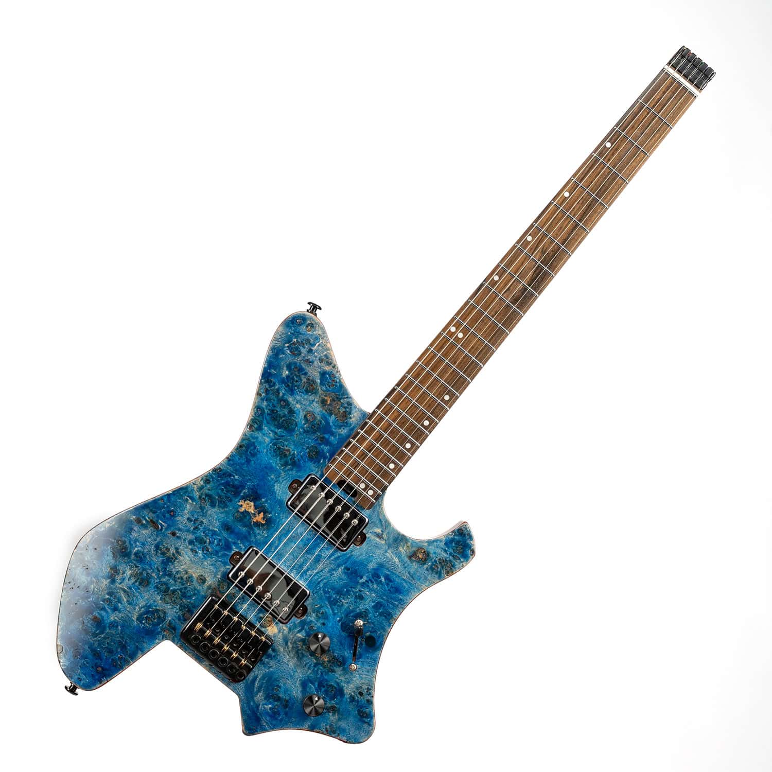 Eart Guitars, GW2 Right Handed Headless Electric Guitars Model Satin Finish, Blue