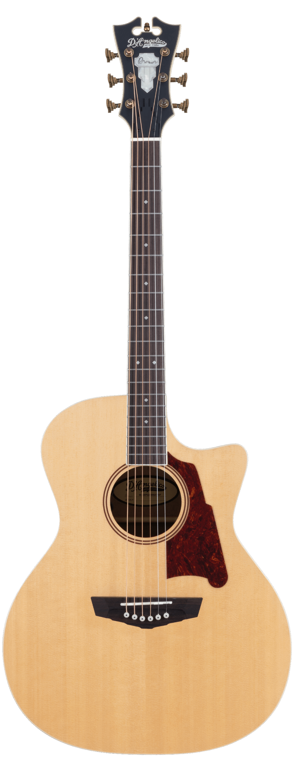 גיטרה אקוסטית מוגברת D'Angelico PREMIER GRAMERCY NATURAL CUTAWAY