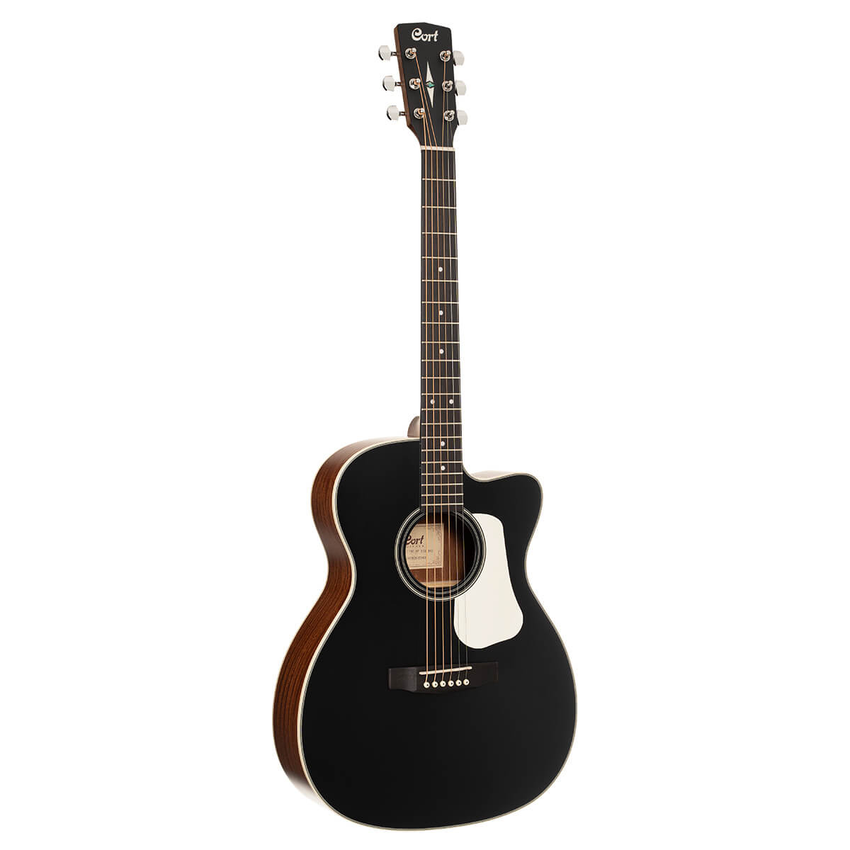 גיטרה אקוסטית מוגברת שחורה CORT L100-OCF-CED BKS CEDAR TOP CUTAWAY