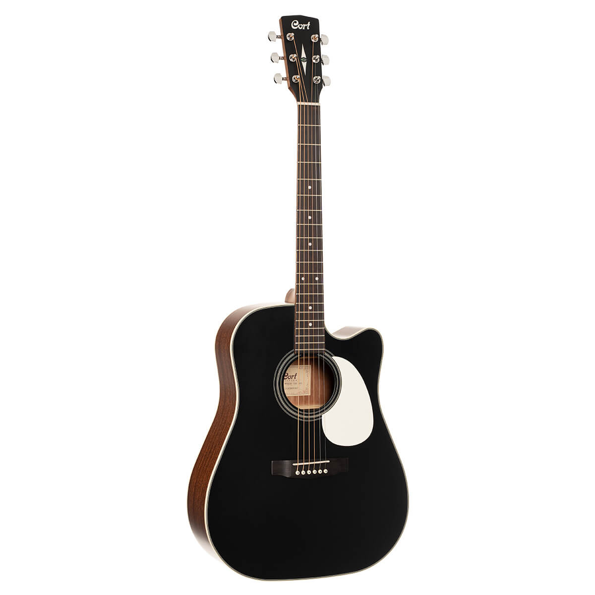 גיטרה אקוסטית שחורה מוגברת + נרתיק CORT MR500F-CED BKS CEDAR TOP CUTAWAY