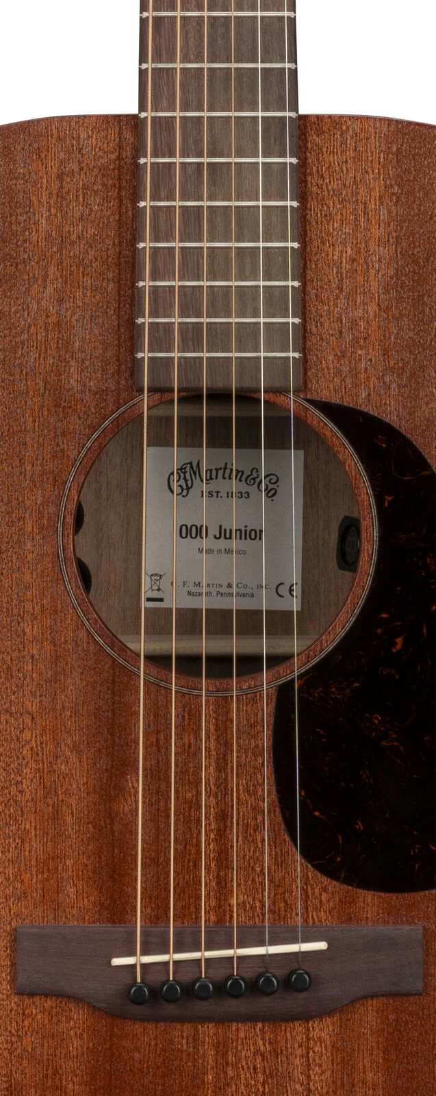 גיטרה אקוסטית מוגברת + נרתיק MARTIN 000JRE SAPELE – תמונה 3