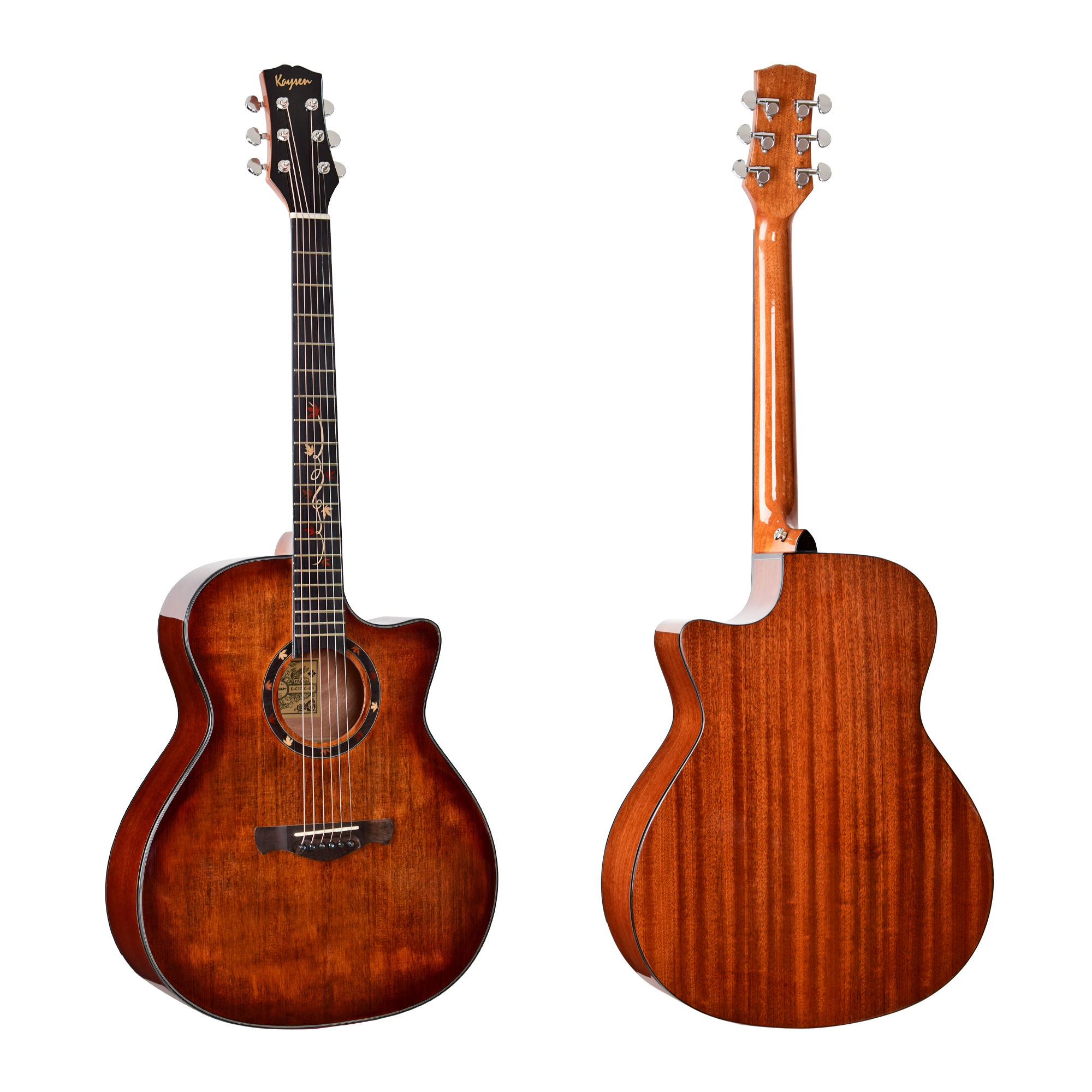 גיטרה אקוסטית מוגברת K-c17c Acoustic guitar solid wood top